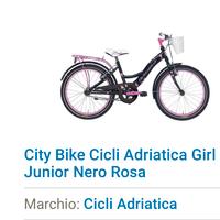 bici adriatica ragazza nera e rosa originale