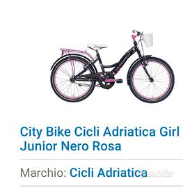 bici adriatica ragazza nera e rosa originale