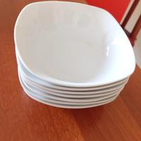 set 7 ciotole bianche in ceramica 