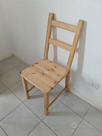 Set 4 sedie IKEA IVAR in pino massiccio