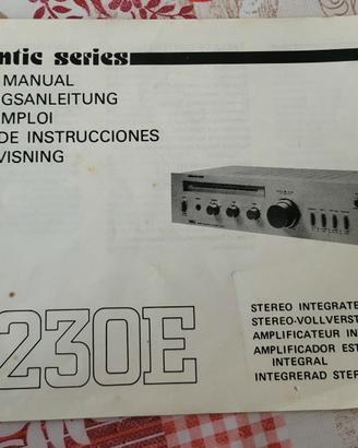 libretto istruzioni amplificatore Nec