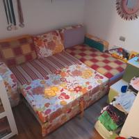 Divano letto angolare con contenitore