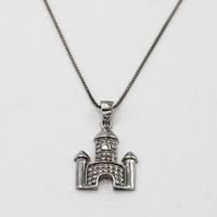 Collana Chimera in argento 925 con castello L.16