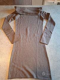 Maglia pesante invernale lunga marrone L nuova 