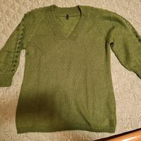 Maglione maglioncino donna Benetton taglia M verde