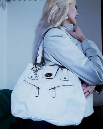 Mariella Burani borsa donna vera pelle vintage.