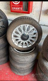 KIT CERCHI IN LEGA E GOMME  FIAT 500 