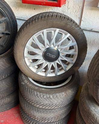 KIT CERCHI IN LEGA E GOMME  FIAT 500 