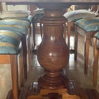 Tavolo noce massello e finto camino in legno