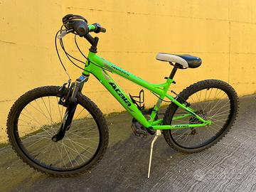 Bicicletta MTB 24” verde fluo