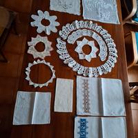 Uncinetto ricamo antichi collettini portatovagliol