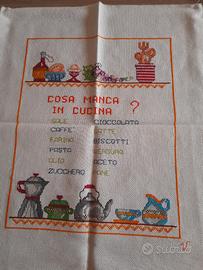 QUADRO CUCINA PUNTO CROCE