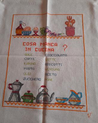QUADRO CUCINA PUNTO CROCE