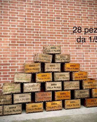 CASSE BIRRA ITALA PILSEN LEGNO ANNI 60 NO MORETTI