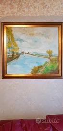 OLIO SU TELA PITTORE PASTORIO 80x90