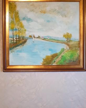 OLIO SU TELA PITTORE PASTORIO 80x90