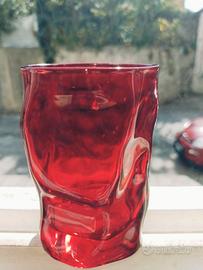 Set da 6 bicchieri Bormioli in vetro rosso