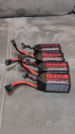 4 batterie FPV Lipo 4S1P 1500 mah CNHL Black