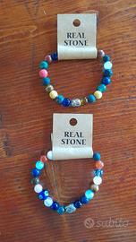 Set 2 braccialetti in pietra naturale