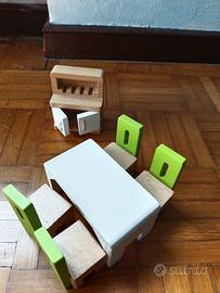 Set Mobili Sala da Pranzo e Cucina in Legno Hape