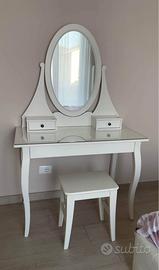 Toeletta con specchio, bianco Ikea