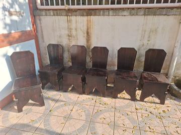 6 Sedie in Legno