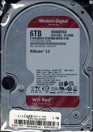 Hard DISK Western Digital Red Wd60efax 6TB