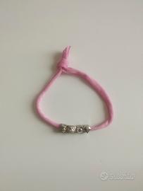 Bracciale rosa con charm