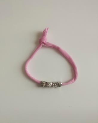 Bracciale rosa con charm