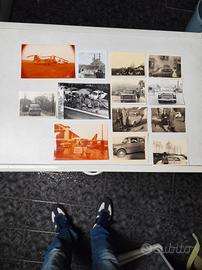 Blocco fotografie vintage con mezzi in vista 