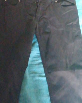 X-Cape Teschio Jeans Uomo Neri Denim Taglia 46