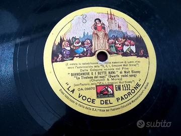 Vinile Biancaneve e i Sette Nani. 1938 Walt Disney