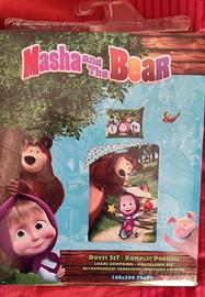 Lenzuola Copripiumino Masha e Orso + federa