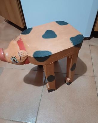 Faidate - Restauro - Sgabello vintage in legno