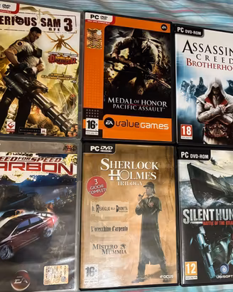 Giochi PC originali completi anni 2000