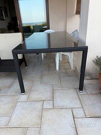 Tavolo da giardino Varaschin 200×100 cm in cristal
