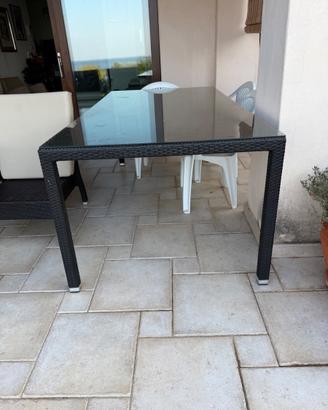 Tavolo da giardino Varaschin 200×100 cm in cristal