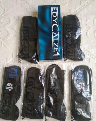 6 Calze EDYCALZE uomo - lana - nere taglia 44/46