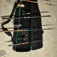 set canne da pesa e tutta l'attrezzatura 