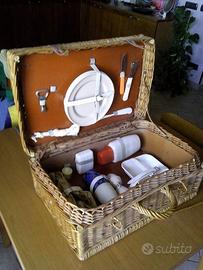 CESTA VIMINI PICNIC ANNI 60