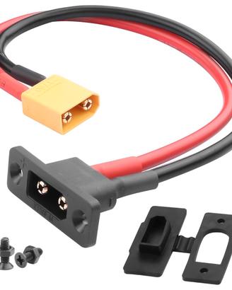 Cavo XT90 Maschio 30cm 10AWG Bulkhead