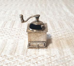 Macinino da caffè in argento 800 miniatura Vintage