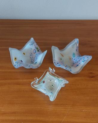 3 portagioie in vetro di Murano