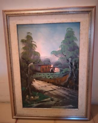 Quadri olio su tela con cornici  83x63