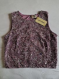Top Lace & Beads donna tg 44 con cartellino