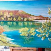 Quadro moderno olio su tela 70x50cm Nuovo