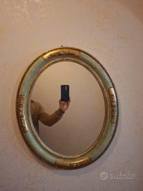 Specchio verde e oro veramente bello