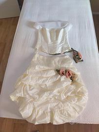 Abito da sposa corto due pezzi