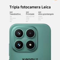 Smartphone Xiaomi 17 5G 12/512GB Green NUOVISSIMO!
