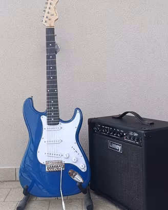 Chitarrra elettrica Soundsation Rider blu c/ampli